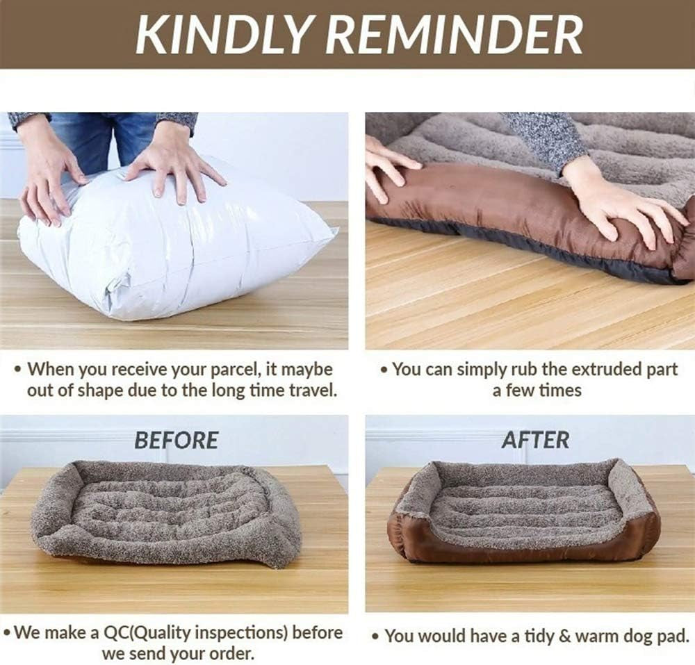 Dog Bed, Super Soft Pet Sofa Cats Bed, Non Slip Bottom Pet Lounger,Self Warming and Breathable Pet Bed Premium Bedding (S)-Coffee