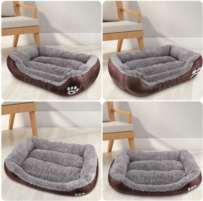 Dog Bed, Super Soft Pet Sofa Cats Bed, Non Slip Bottom Pet Lounger,Self Warming and Breathable Pet Bed Premium Bedding (S)-Coffee