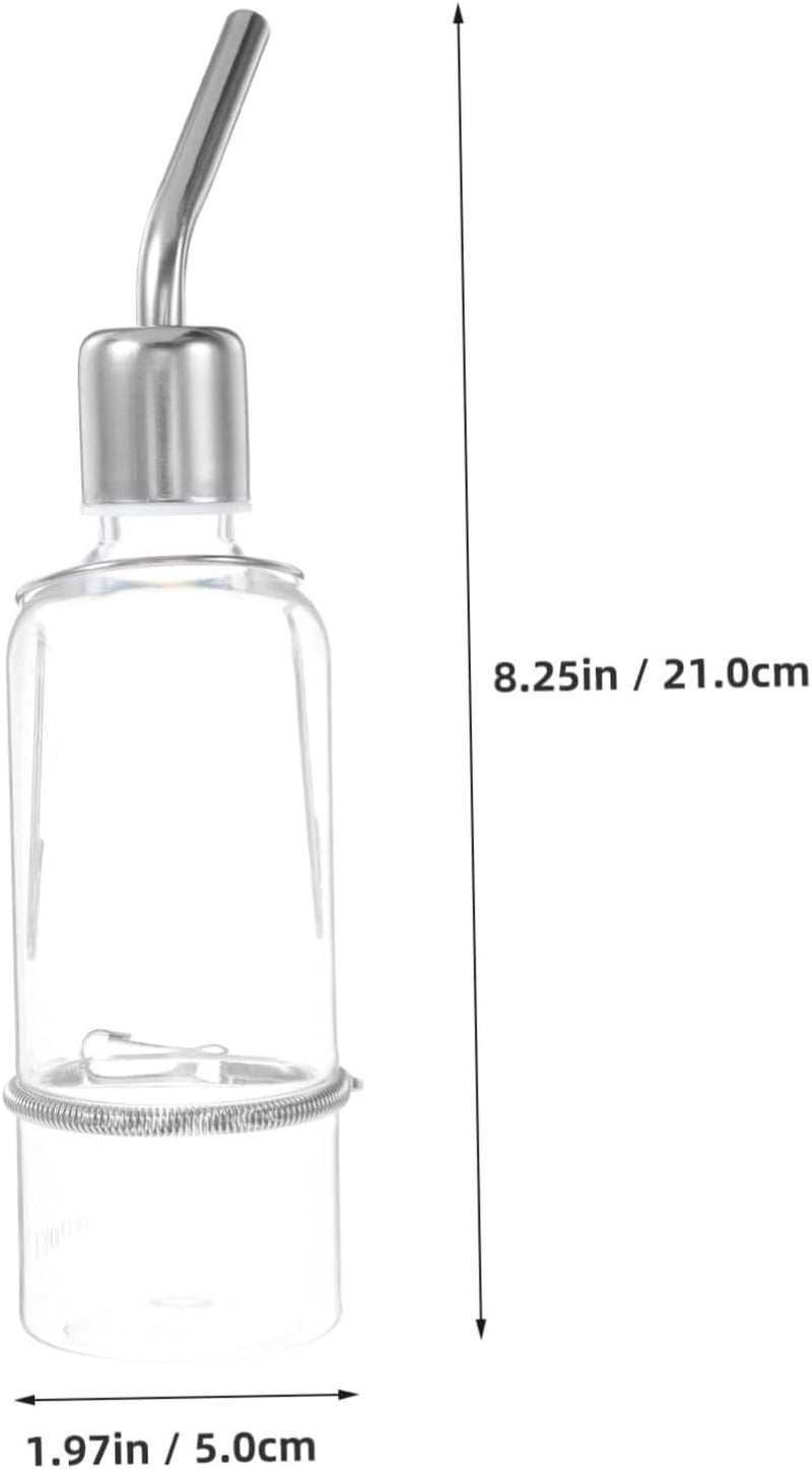 Bird Water Bottle-Squirrel Rabbit Stainless Steel Drinking Fountains Water Feeder Hamster Chinchilla Guinea Drinking Water Bottle Pet Supplies-Size S (180Ml)