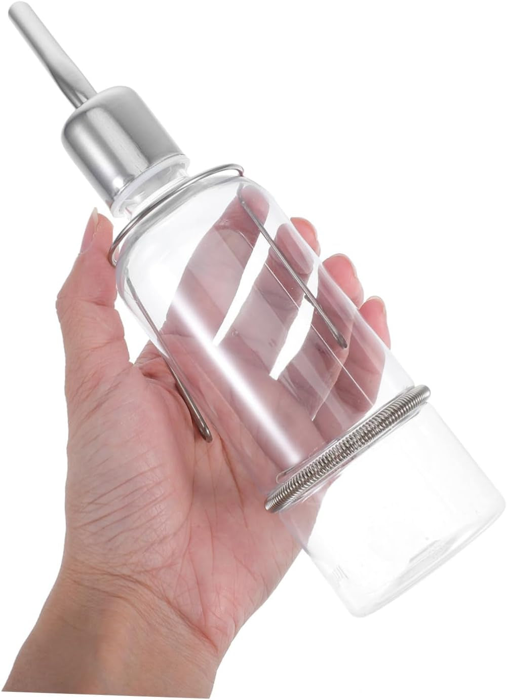 Bird Water Bottle-Squirrel Rabbit Stainless Steel Drinking Fountains Water Feeder Hamster Chinchilla Guinea Drinking Water Bottle Pet Supplies-Size S (180Ml)
