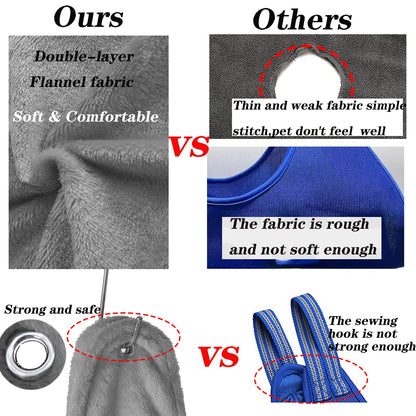 QITEEYSA Dog Grooming Hammock Dog Grooming Harness Pet Grooming Hammock Restraint Bag 5 Pcs Pet Grooming Hammocks Kit with Nail Clippers/Trimmer Nail File Bathing Washing Grooming Q01 (Small, Pink)