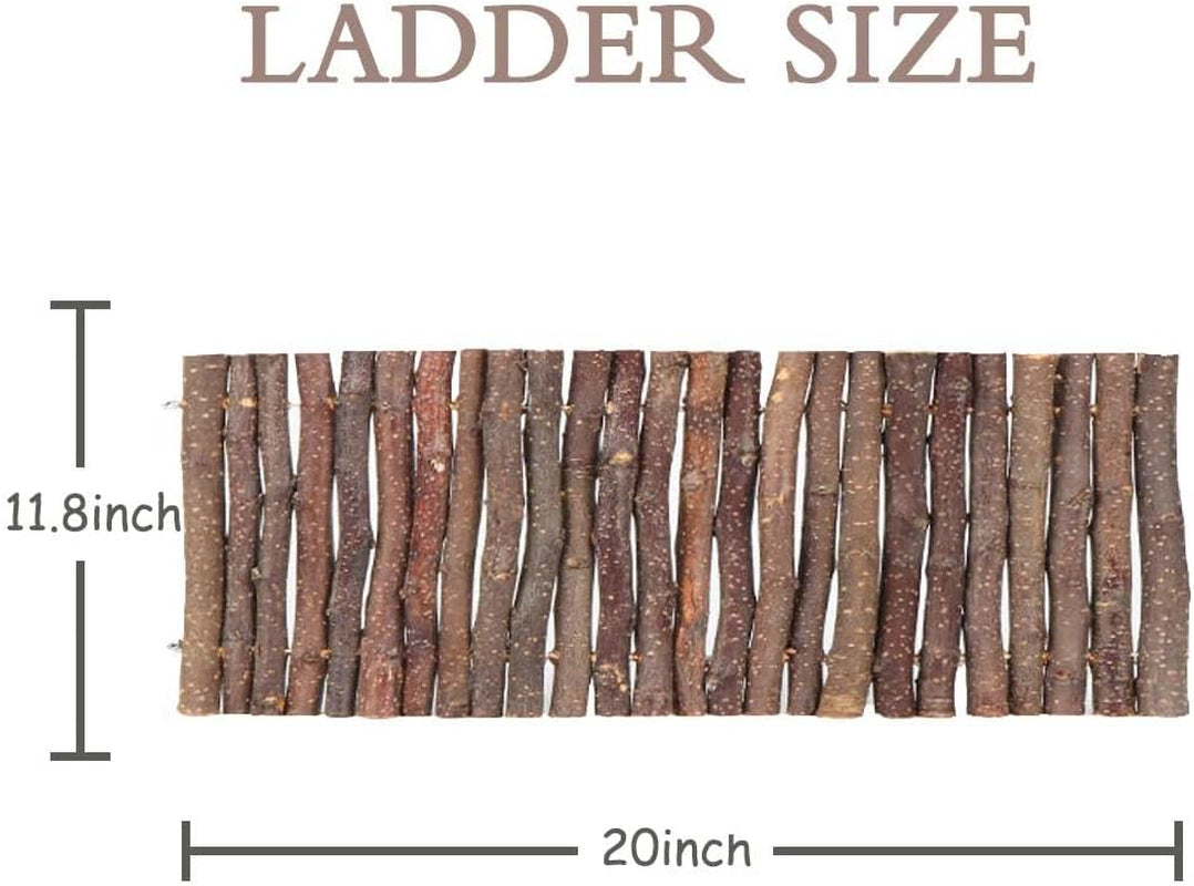 Bunny Extra Large Ladder, 11.8 in X 20 in Wooden DIY Toy Rodents Chewing & Climbing Bridge Chinchillas Cage Tunnel/Hideout/Hut/Ramp/Divider for Small Animal Guinea Pig