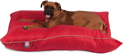 Rectangle Large Dog Bed Washable – Non Slip Comfy Pet Bed – Dog Crate Bed Super Value Pillow Dog Bed – Dog Kennel Bed for Sleeping - Dog Bed Large Breed 46 X 35 Inch – Solid Red