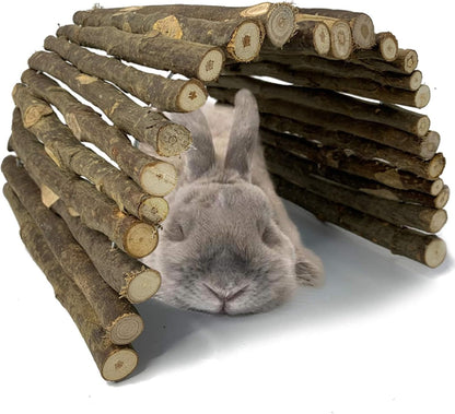 Bunny Extra Large Ladder, 11.8 in X 20 in Wooden DIY Toy Rodents Chewing & Climbing Bridge Chinchillas Cage Tunnel/Hideout/Hut/Ramp/Divider for Small Animal Guinea Pig