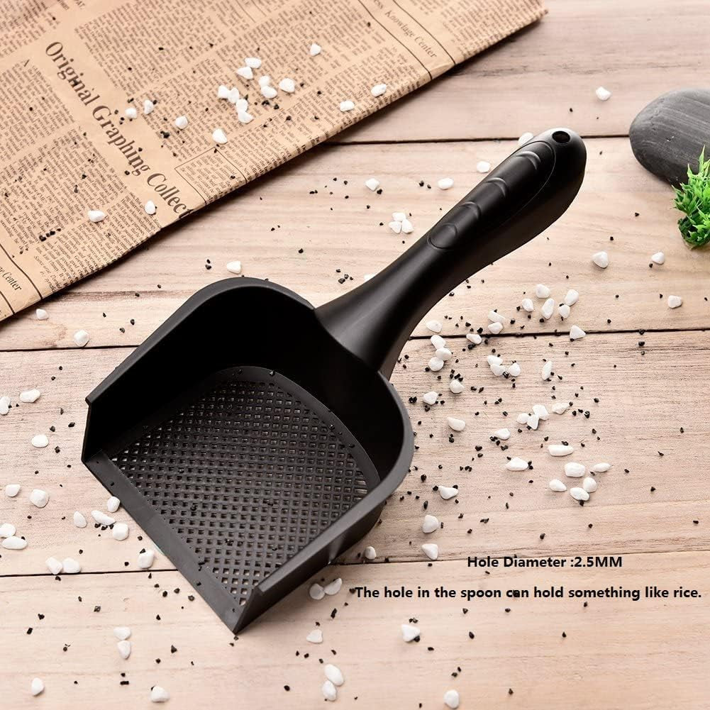 Cat Litter Scoop,Kitty Pet Shovel Scoop Reptile Terrarium Bedding Litter Cleaner Scoop for Cat Tortoise Snake,Hole:2.5Mm Suitable for Very Fine Cat Litter