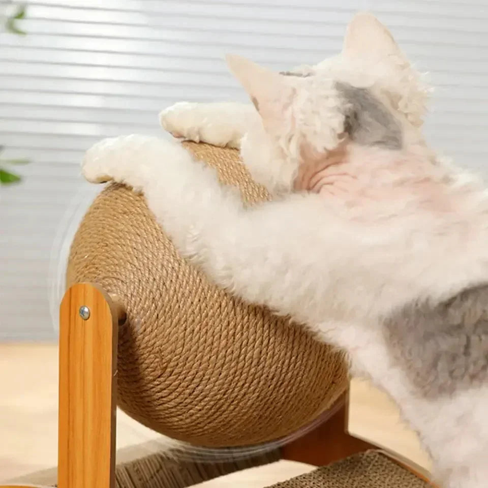 Cat Scratcher Ball Cat Scratching Toy Inclined Scratch Board Sisal Rope Ball for Indoor Cat Kittens Interactive Pet Toys