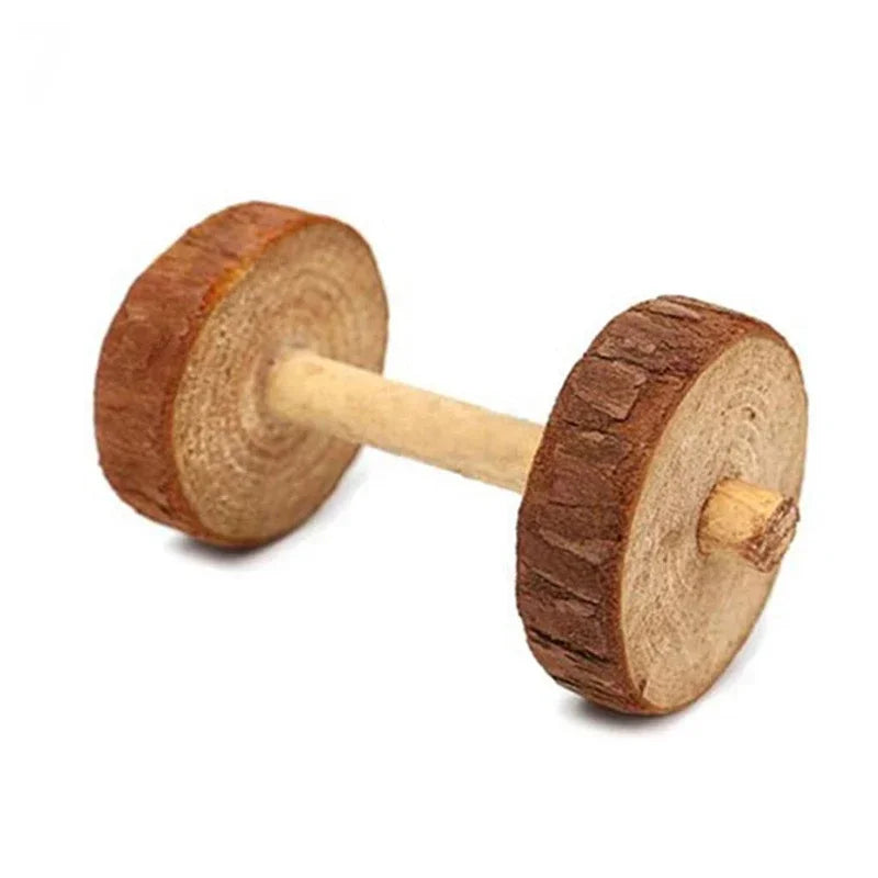 1Pc Hamster Toys Rat Toys Chinchilla Toys Hamster Chew Toys Cage Accessories Apple Wood Sticks Ladder Bell Roller for Gerbil Guinea Pigs and Other Small Animal