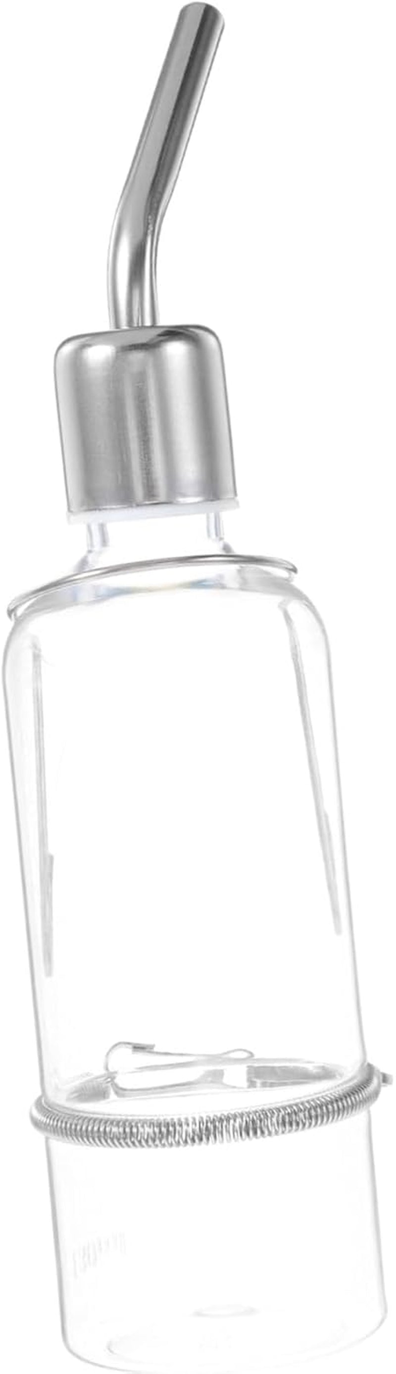 Bird Water Bottle-Squirrel Rabbit Stainless Steel Drinking Fountains Water Feeder Hamster Chinchilla Guinea Drinking Water Bottle Pet Supplies-Size S (180Ml)