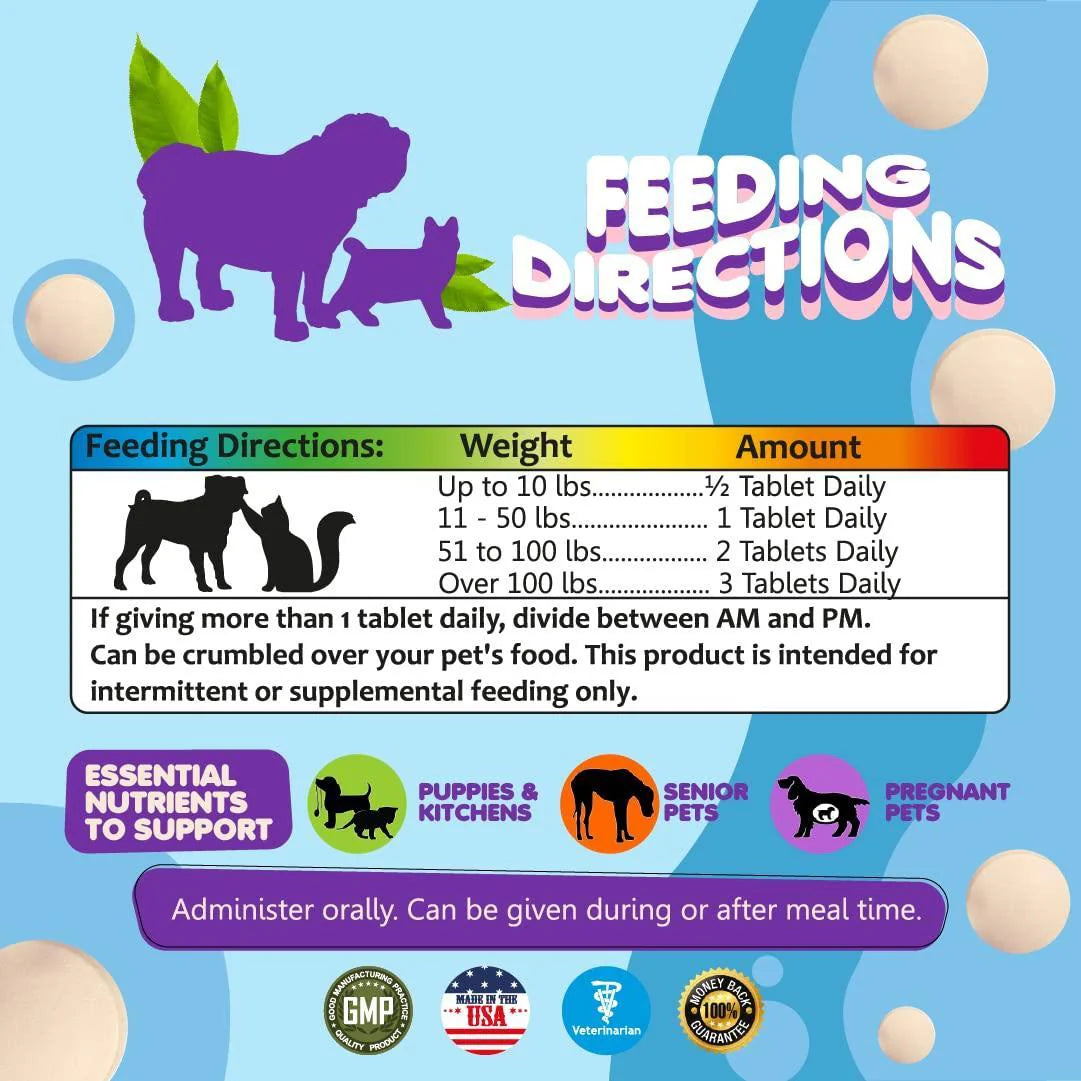 Prenatal Dog Vitamins Multivitamin for Dogs and Cats with Folic Acid Minerals