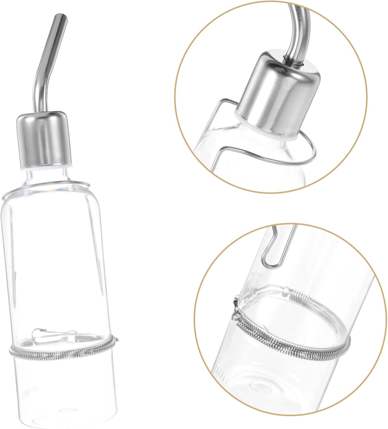 Bird Water Bottle-Squirrel Rabbit Stainless Steel Drinking Fountains Water Feeder Hamster Chinchilla Guinea Drinking Water Bottle Pet Supplies-Size S (180Ml)