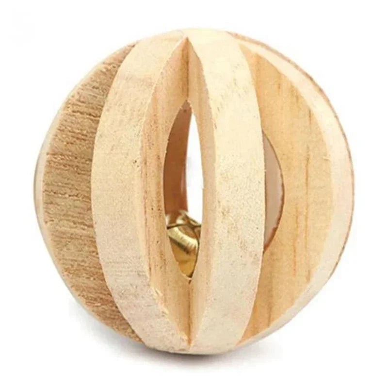 1Pc Hamster Toys Rat Toys Chinchilla Toys Hamster Chew Toys Cage Accessories Apple Wood Sticks Ladder Bell Roller for Gerbil Guinea Pigs and Other Small Animal