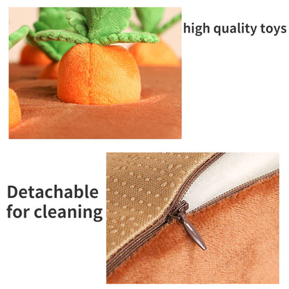 Dog Cat Toy Carrot Plush Pet Vegetable Chew Toy Sniff Pets Hide Food Toy to Improve Eating Habits Durable Chew Dog Accessorie