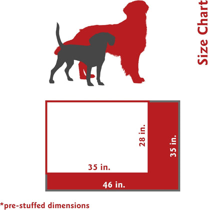 Rectangle Large Dog Bed Washable – Non Slip Comfy Pet Bed – Dog Crate Bed Super Value Pillow Dog Bed – Dog Kennel Bed for Sleeping - Dog Bed Large Breed 46 X 35 Inch – Solid Red