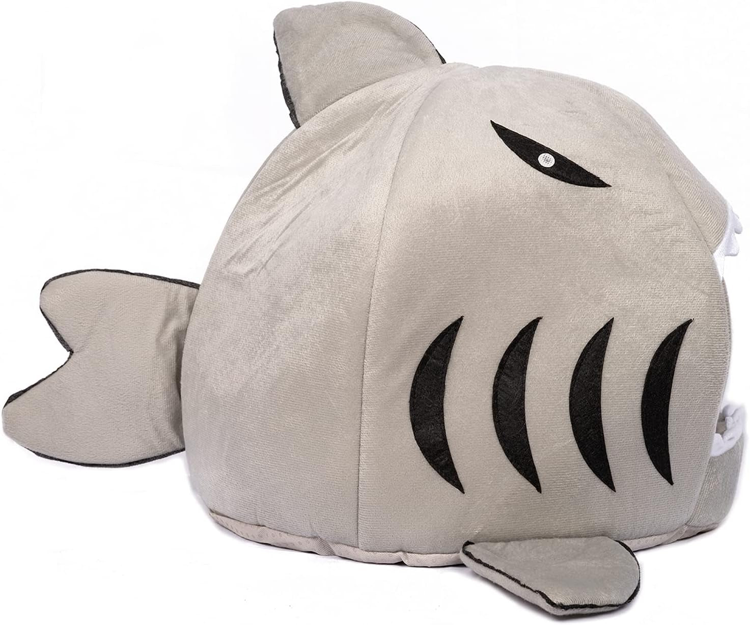Cute Shark Cat Bed - Cartoon Dog House, Removable and Washable Cushion, Cute Soft Pet Bed Mat (Shark, Medium)
