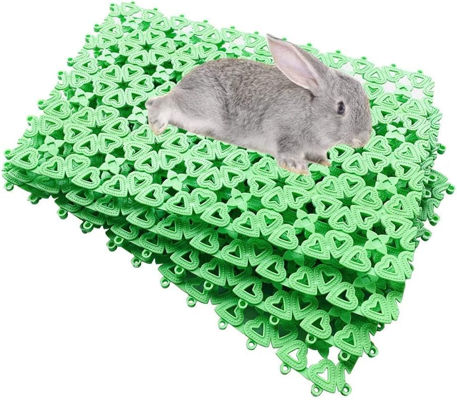 Rabbit Cage Mats 6 Pcs Rabbit Resting Mat for Wire Floor Cages Plastic Bunny Feet Pad Playpen Feet Mats Floor Feet Pads for Rabbits Bunnies Chinchillas Guinea Pigs and Other Small Animals